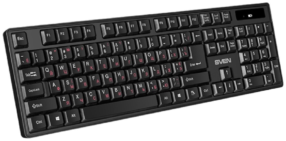Клавиатура SVEN KB-C2100W черный купить,NaN