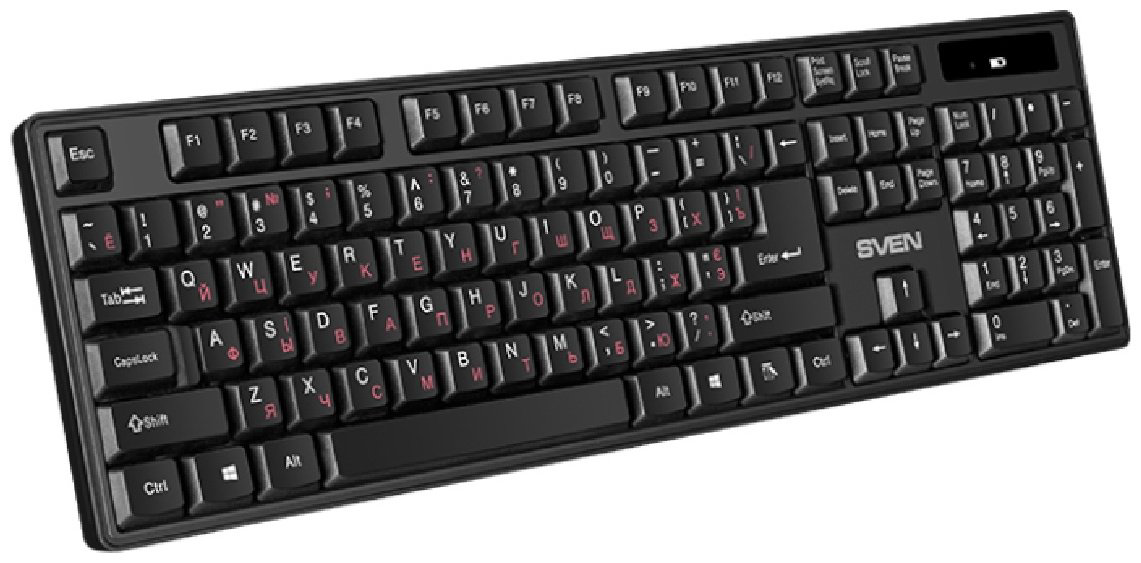 Клавиатура SVEN KB-C2100W черный купить,NaN