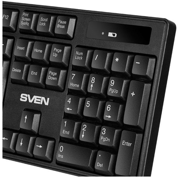 Клавиатура SVEN KB-C2100W черный купить,NaN