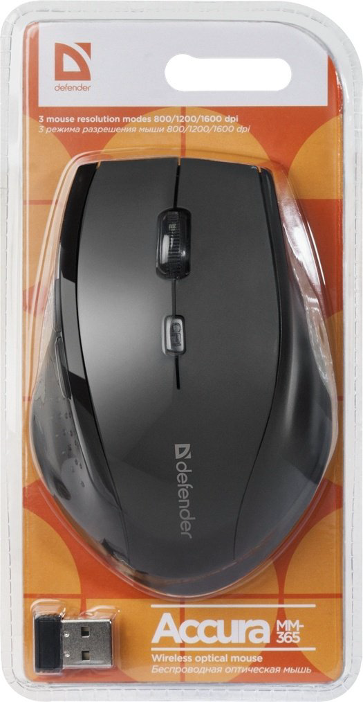 Мышь Defender Accura MM-365 черный - ForteMarket Мышь Defender Accura MM-365 черный купить,2490