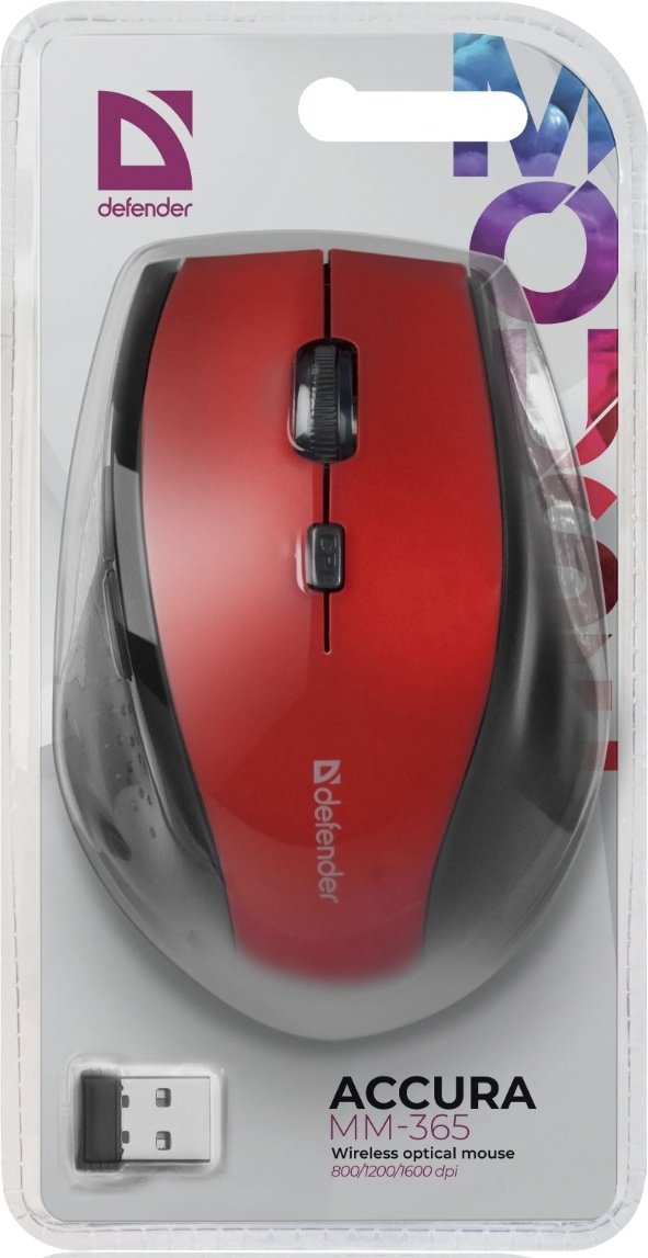 Мышь Defender Accura MM-365 красный