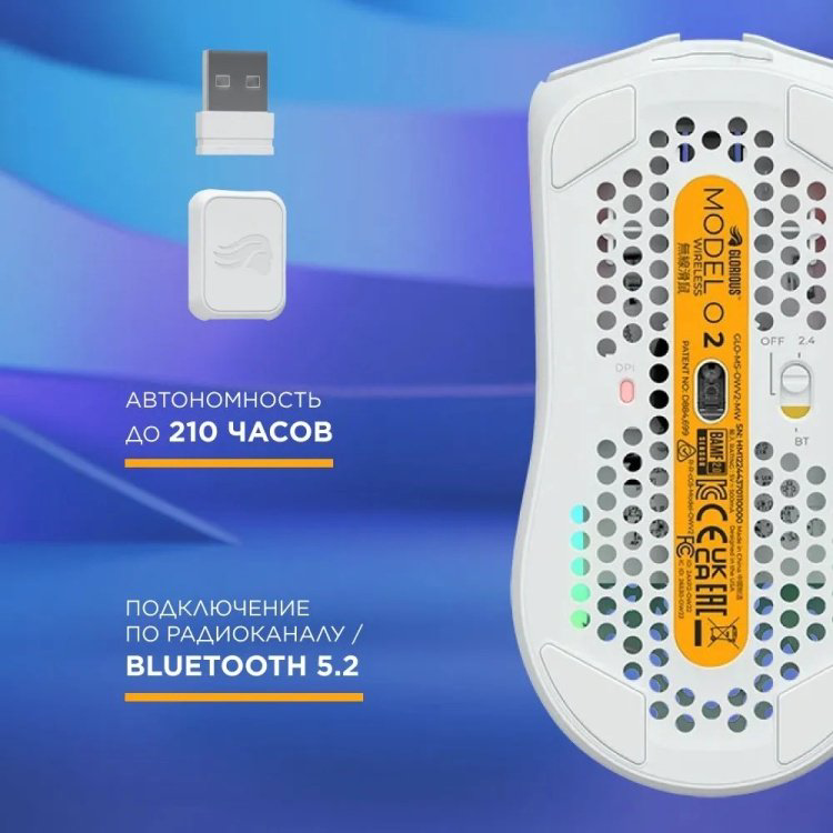 Мышь GLORIOUS Model O 2 Wireless белый купить,48613
