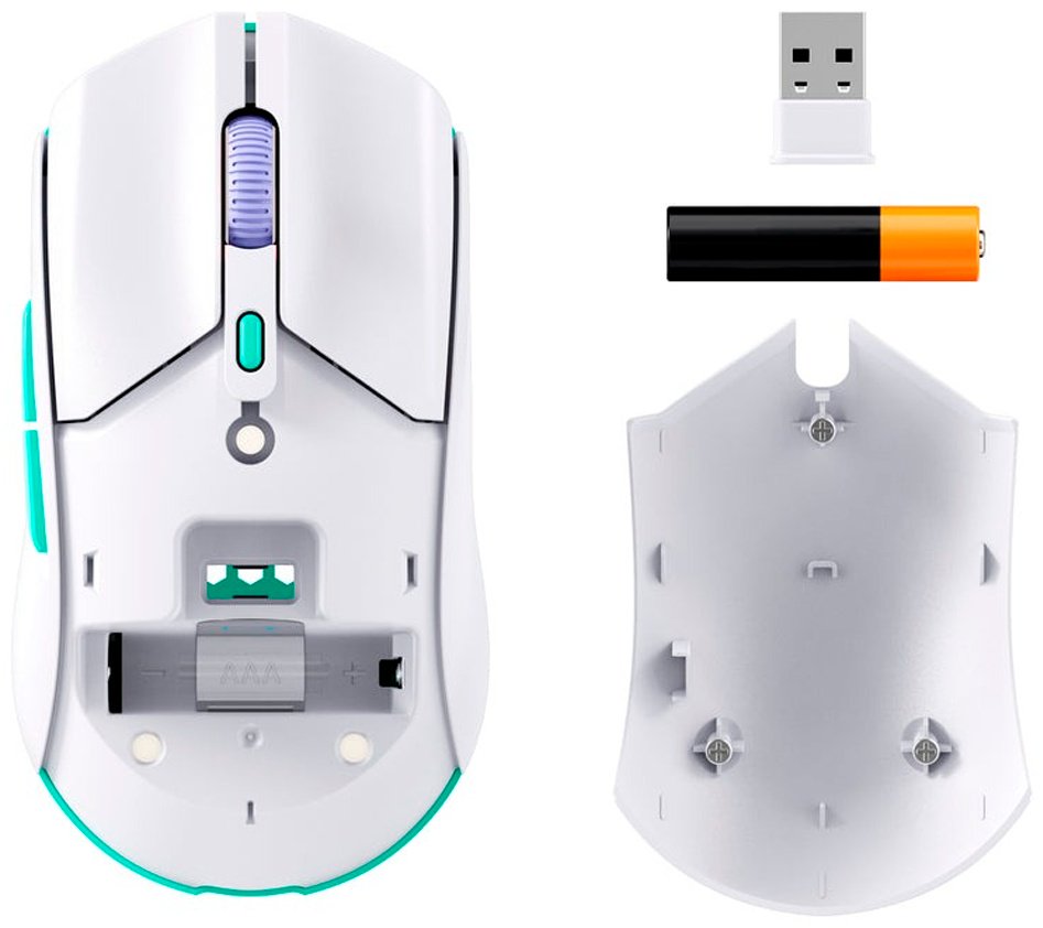 Мышь HyperX Pulsefire Haste 2 Core Wireless (Wht/Grn/Pur) 8R2E7AA белый купить,31624