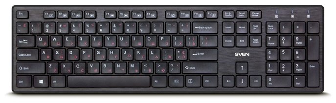 Клавиатура SVEN KB-E5800W черный купить,NaN