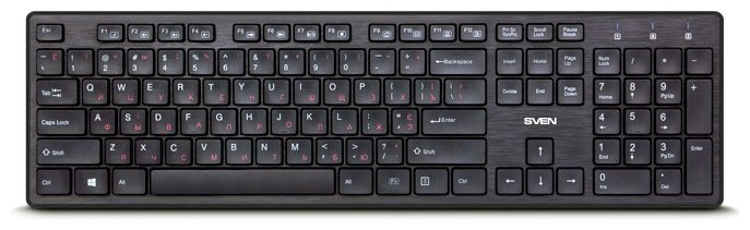 Клавиатура SVEN KB-E5800W черный купить,NaN