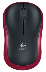 Мышь Logitech Wireless Mouse M185 черный-красный
