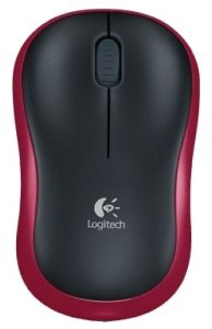 Мышь Logitech Wireless Mouse M185 черный-красный
