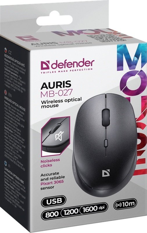 Мышь Defender Auris MB-027 52027 черный