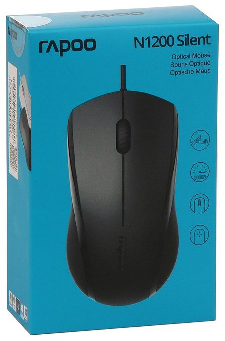 Мышь Rapoo N1200 Silent черный купить,NaN