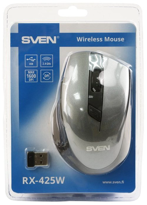 Мышь SVEN RX-425W серый купить,NaN