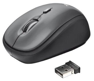 Мышь Trust Yvi Wireless Mini Mouse черный купить,6990