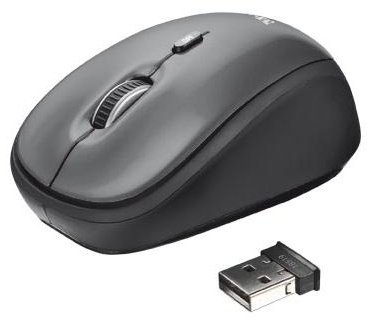 Мышь Trust Yvi Wireless Mini Mouse черный купить,6990