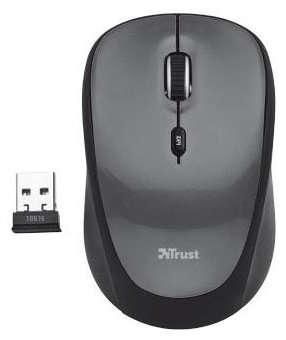 Мышь Trust Yvi Wireless Mini Mouse черный купить,6990