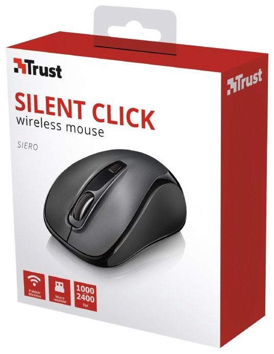 Мышь Trust Siero Silent 23266 черный купить,NaN