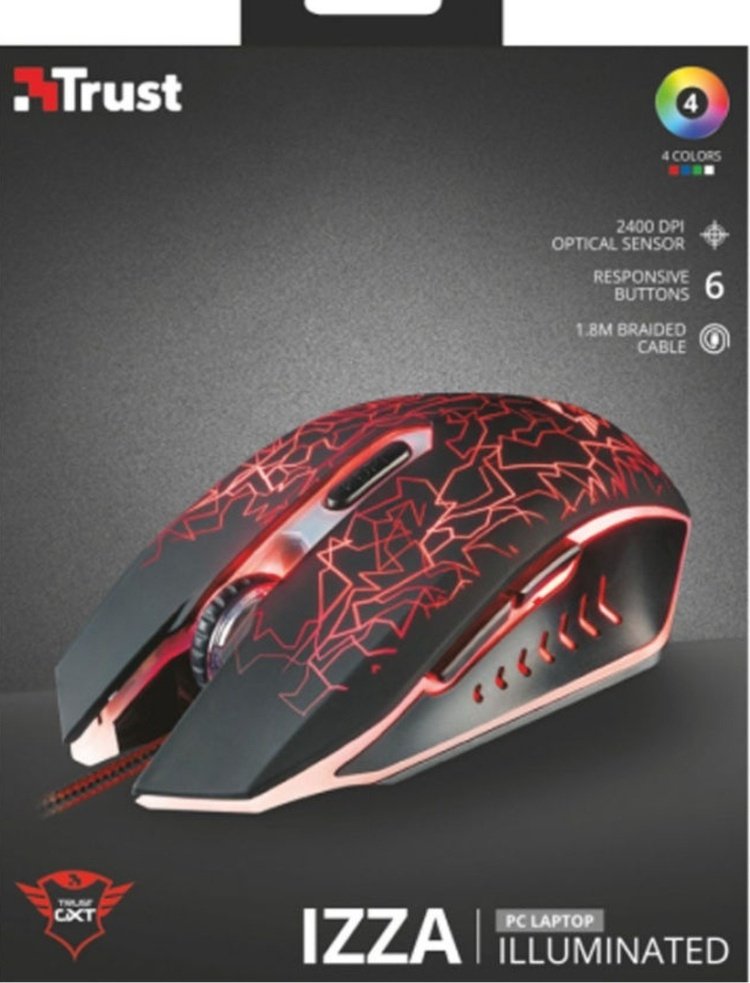 Мышь Trust GXT 105 IZZA черный купить,NaN