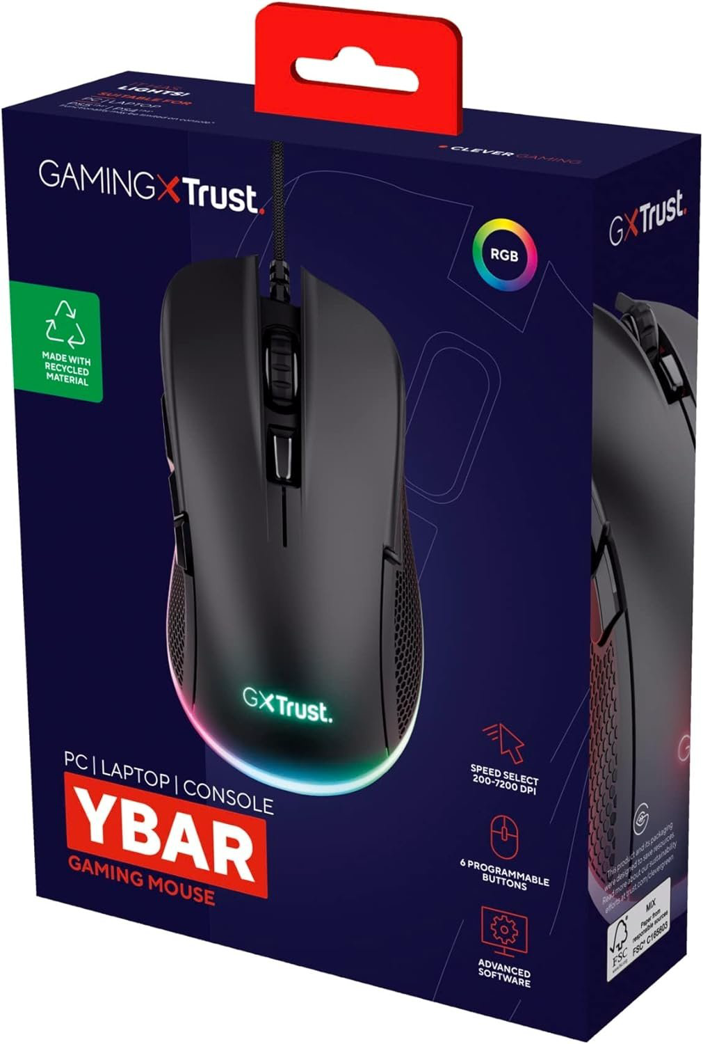 Мышь Trust GXT 922 YBAR черный купить,11555