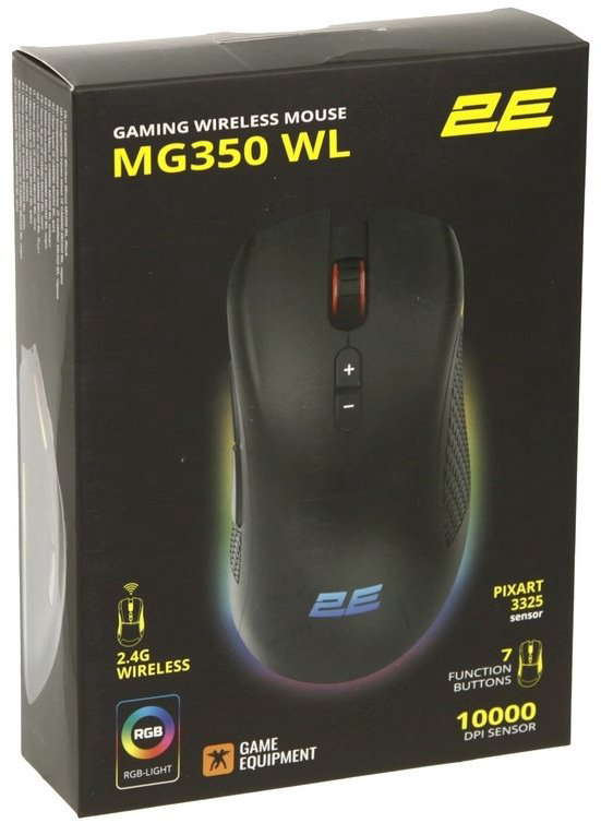 Мышь 2E GAMING MG350 WL 2E-MG350UB-WL черный купить,14990