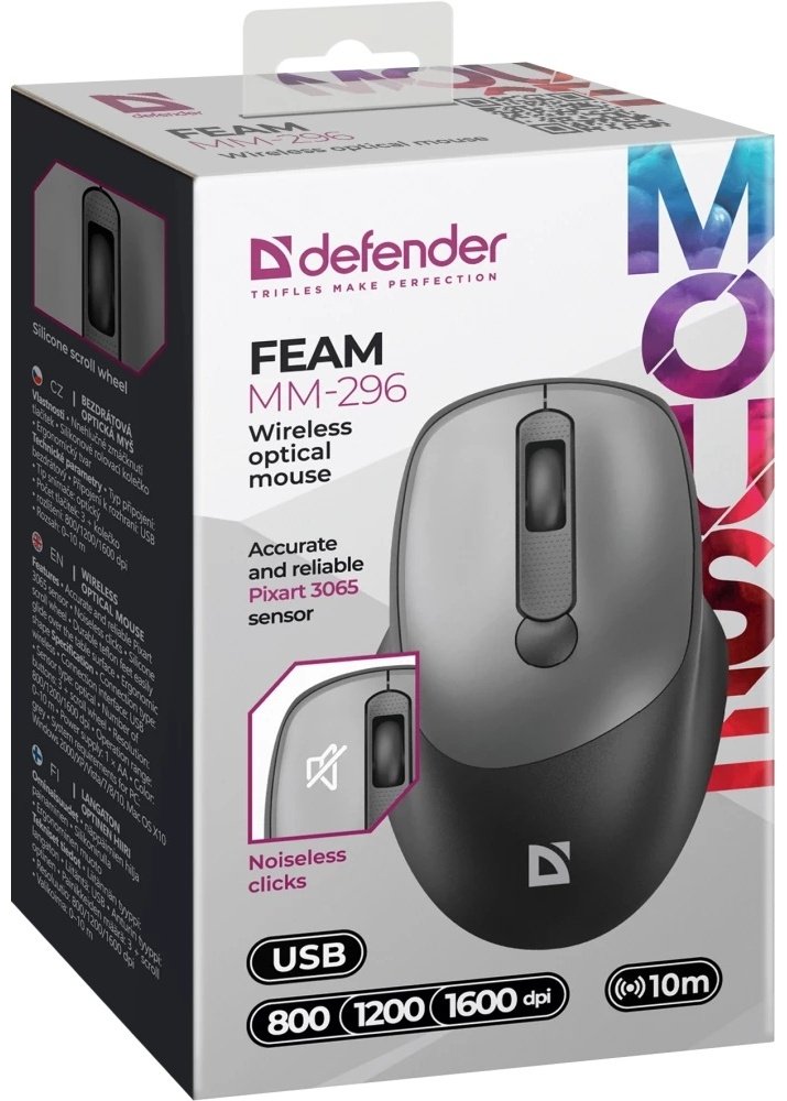 Мышь Defender Feam MM-296 черный купить,3390