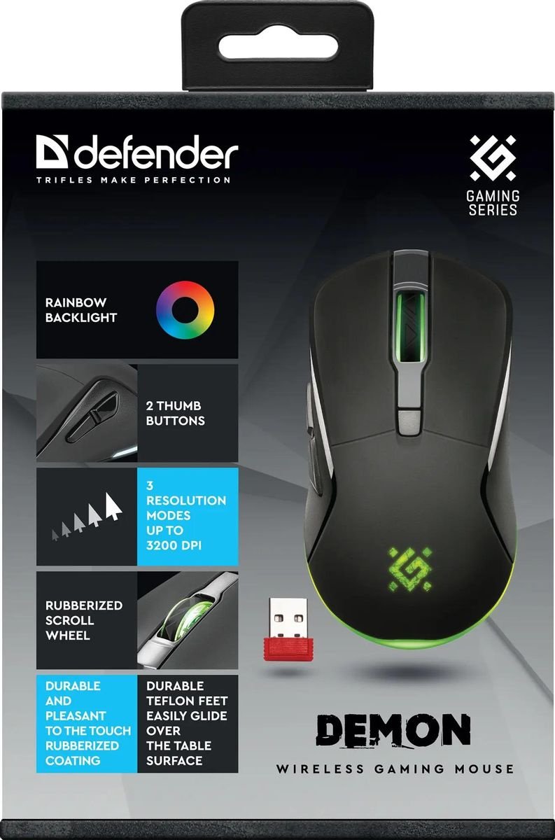 Мышь Defender Demon GM-534 черный