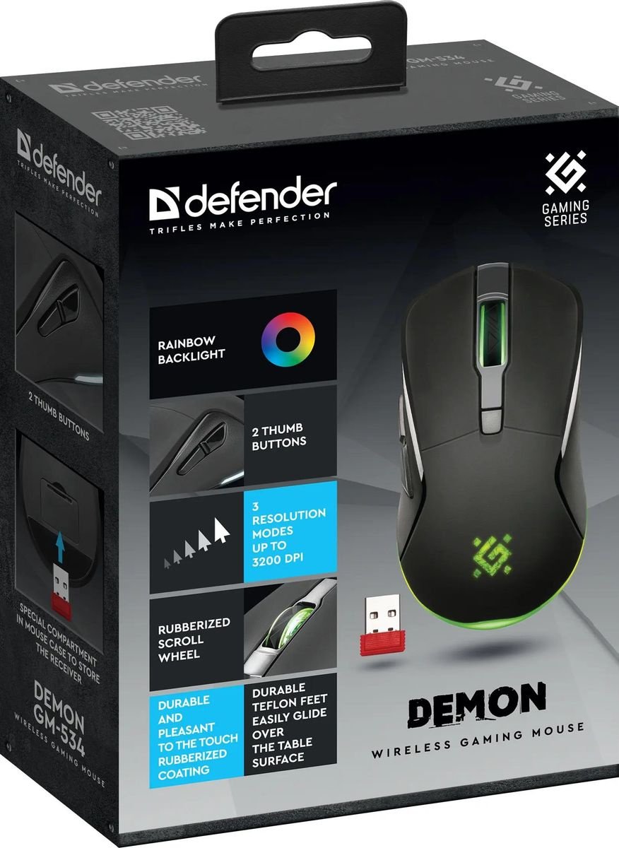 Мышь Defender Demon GM-534 черный