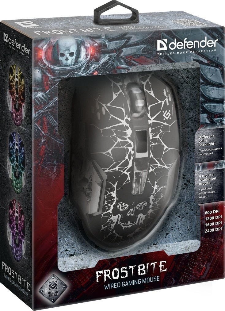 Мышь Defender FrostBite GM-043 черный купить,NaN