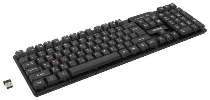 Клавиатура SVEN KB-C2300W SV-021474 черный купить,NaN
