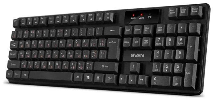 Клавиатура SVEN KB-C2300W SV-021474 черный купить,NaN