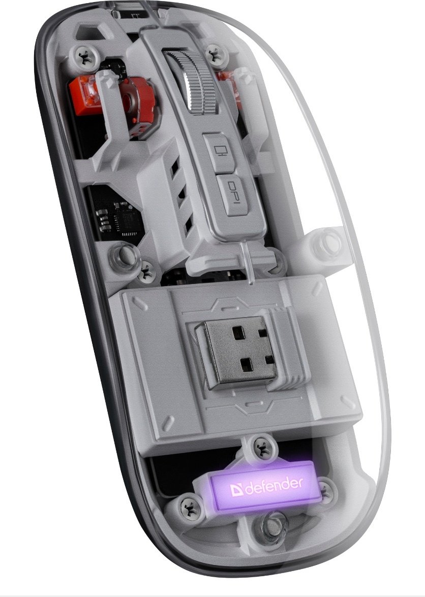 Мышь Defender IXES MM-999 прозрачный купить,6250