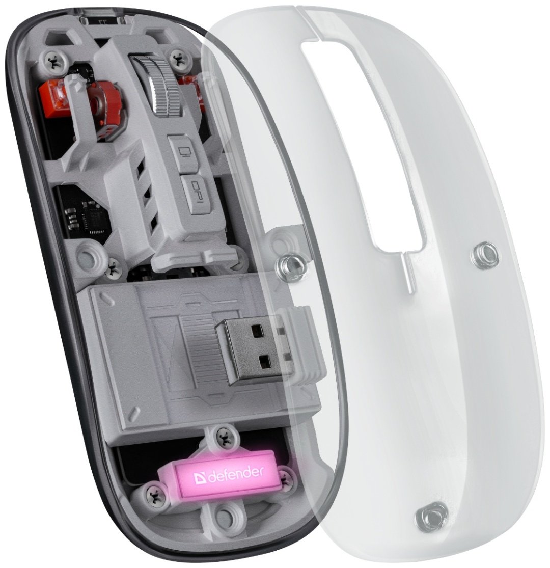 Мышь Defender IXES MM-999 прозрачный купить,6250
