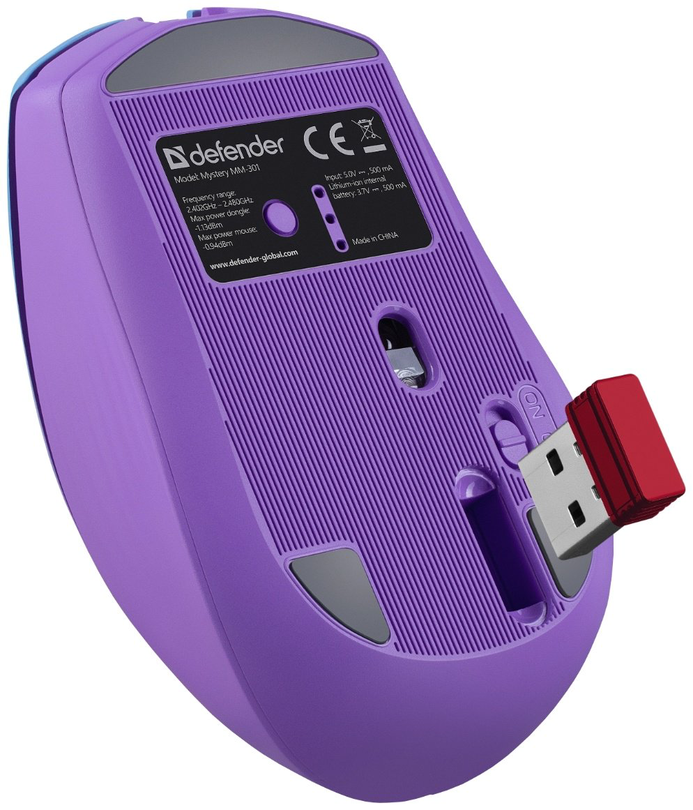 Мышь Defender Mystery MM-301 52301 фиолетовый купить,6390