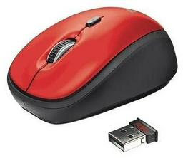 Мышь Trust Yvi Wireless Mouse красный
