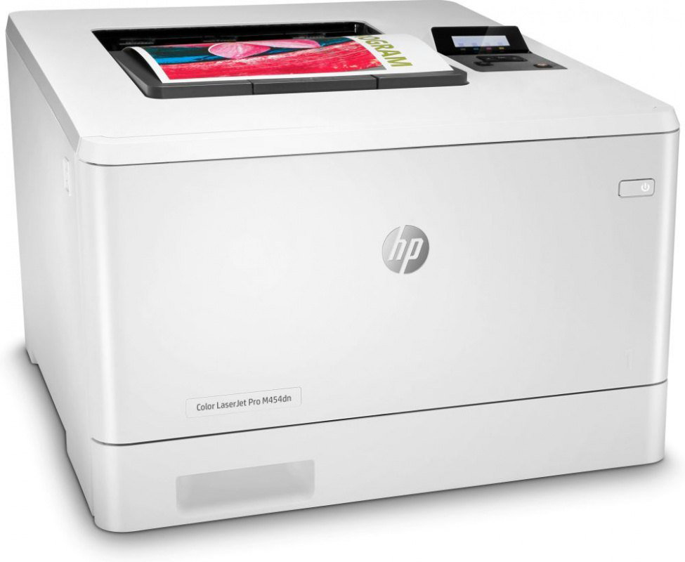 Принтер HP Color LaserJet Pro M454dw белый купить,NaN