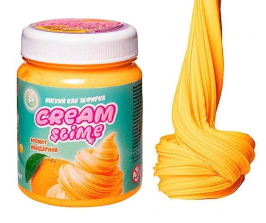 Слайм Slime  Cream  с ароматом мандарина 250гр купить,NaN