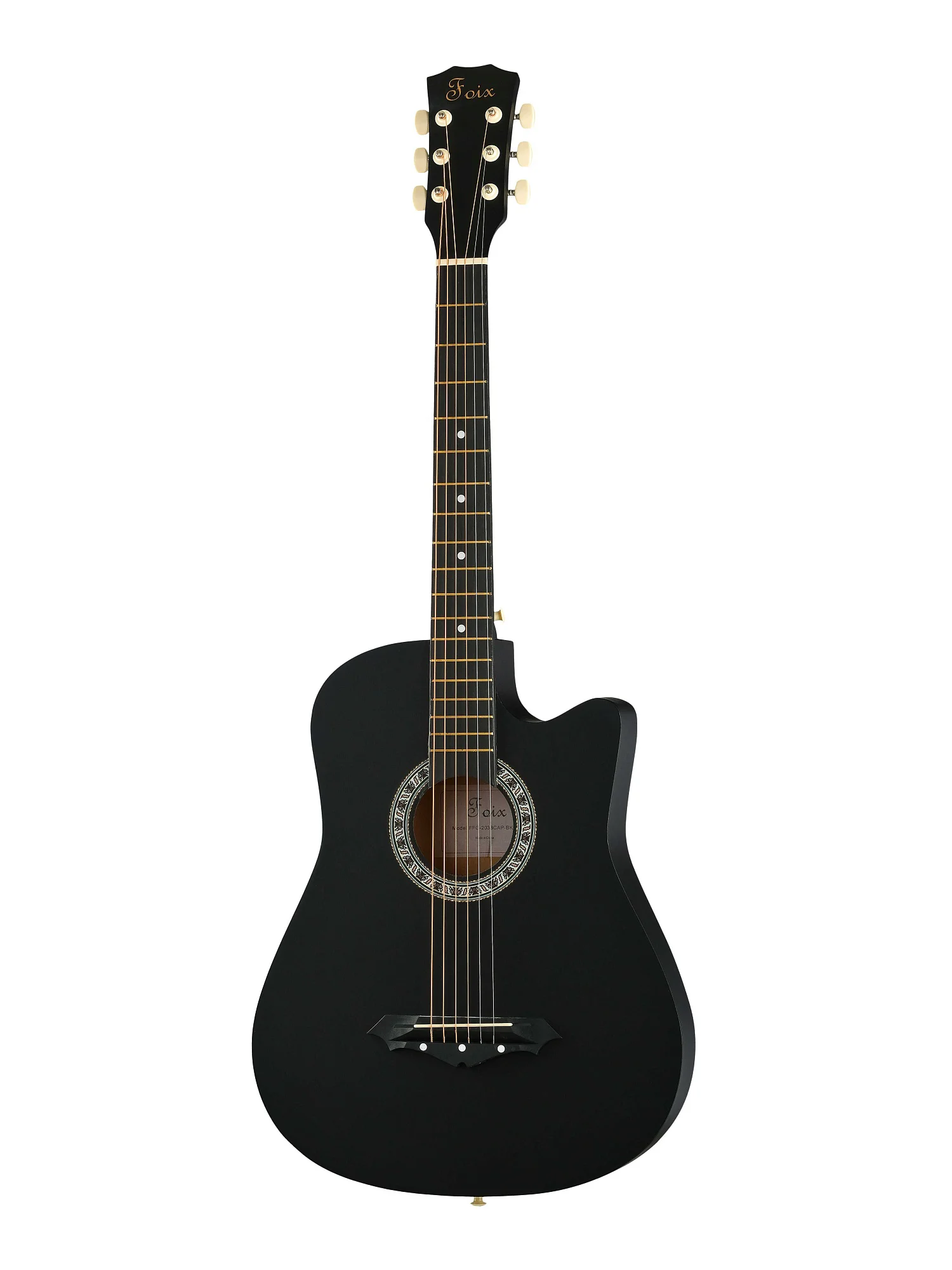 Акустическая гитара Foix FFG-2038CAP-BK-MAT Black + аксессуары
