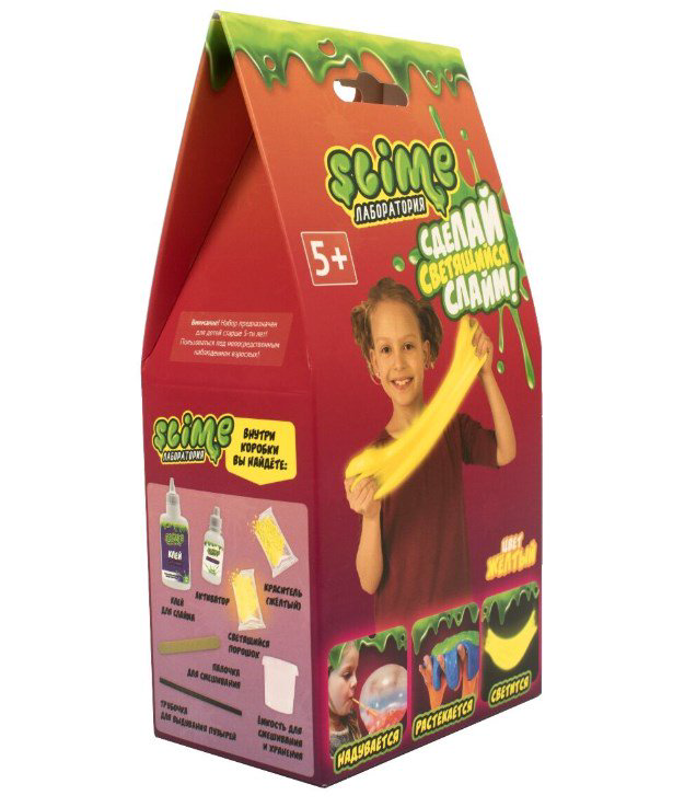 Набор для девочек Slime Лаборатория  SS100-1 желтый  100гр купить,NaN