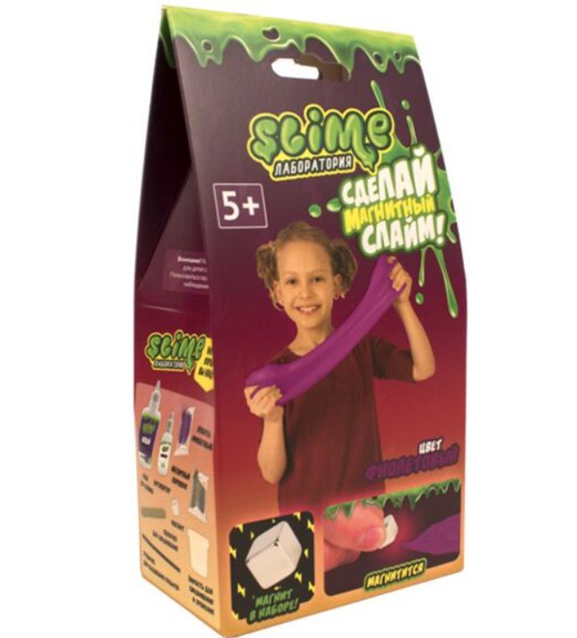 Набор для девочек Slime Лаборатория фиолетовый магнитный  SS100-30181 100гр