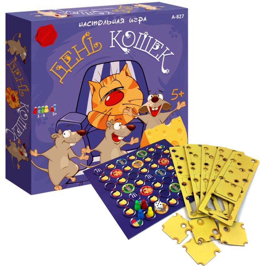  Настольная игра Play Land День кошек  A-827 купить,NaN
