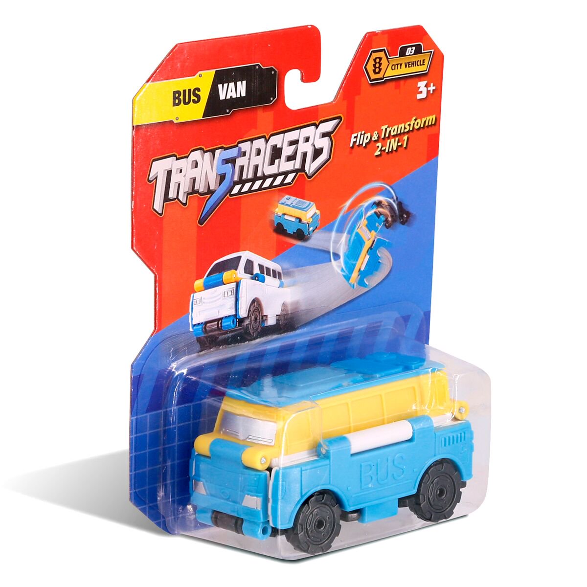 Машинка-трансформер Flip Cars 2в1 Автобус и Микроавтобус