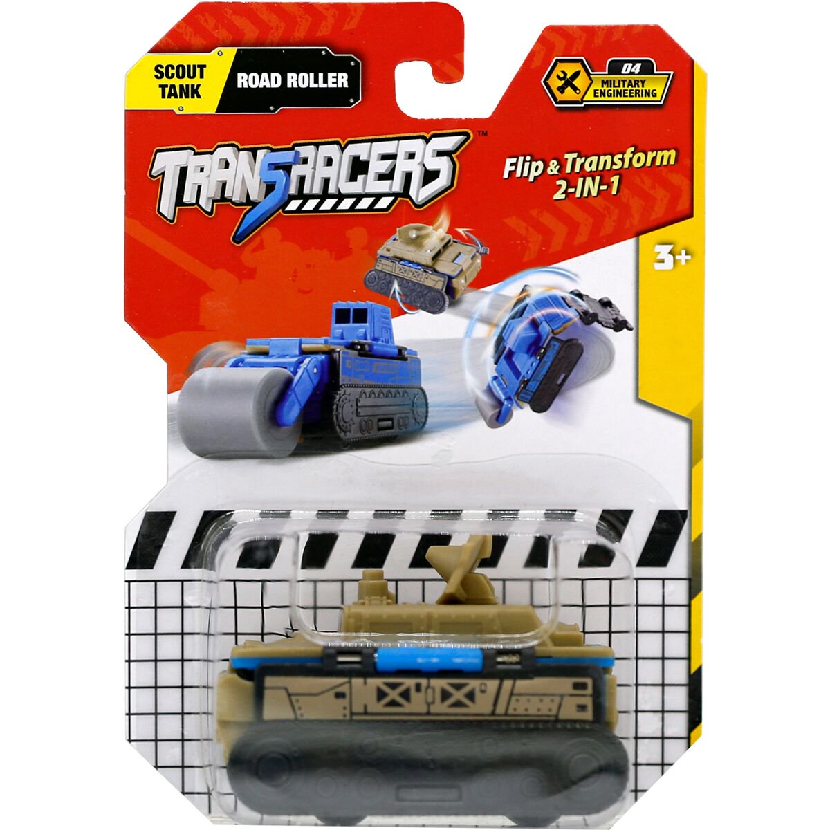 Машинка-трансформер Flip Cars 2в1 Танк-разведчик-Дорожный Каток купить,NaN