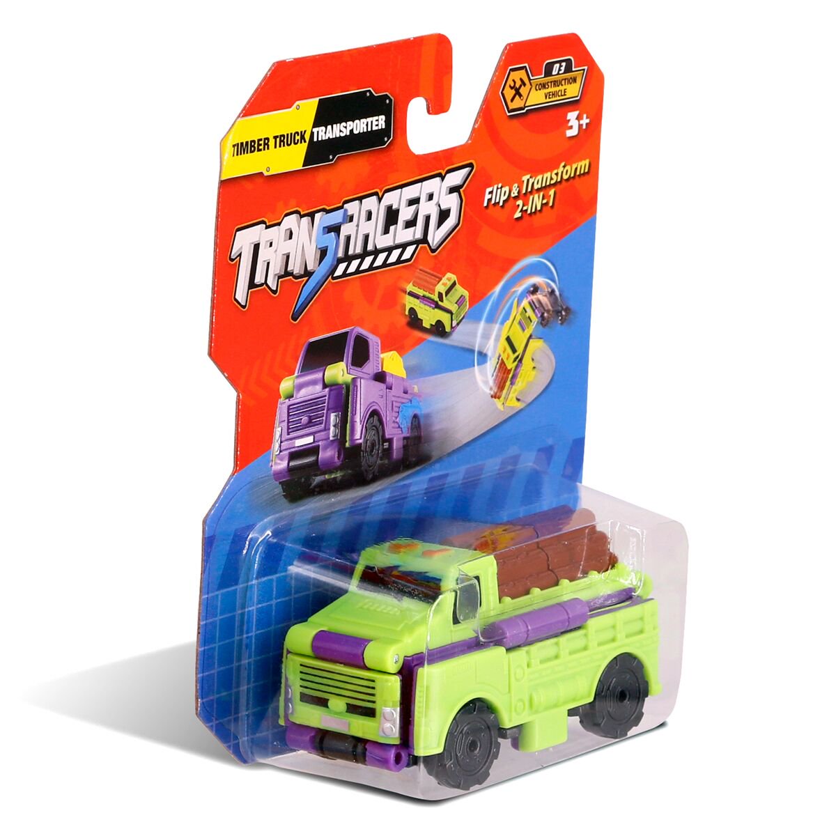 Машинка-трансформер Flip Cars 2в1 Лесовоз и Транспортер купить,NaN