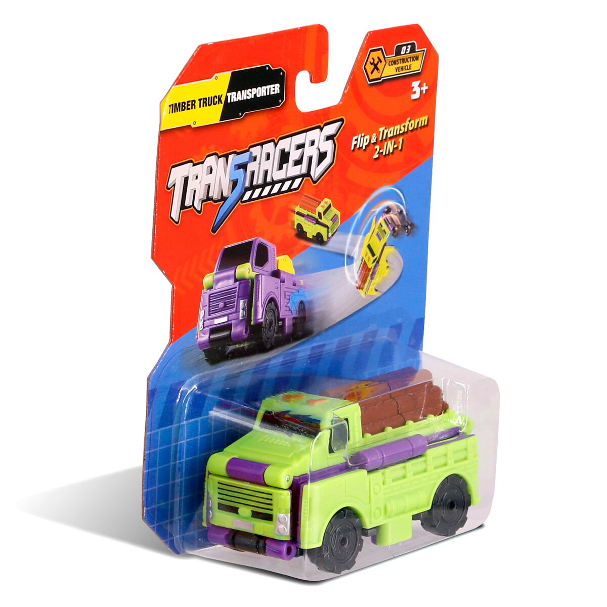 Машинка-трансформер Flip Cars 2в1 Лесовоз и Транспортер купить,NaN