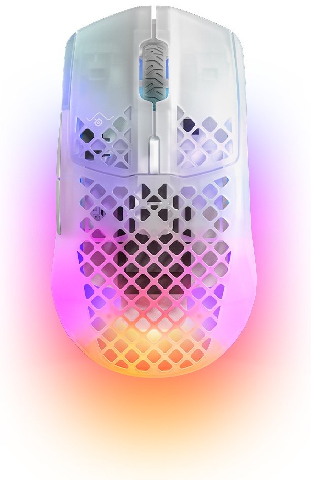 Мышь SteelSeries Aerox 3 Wireless Ghost 2022 прозрачный купить,NaN