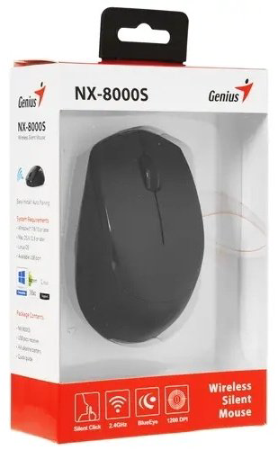Мышь Genius NX-8000S черный купить,NaN