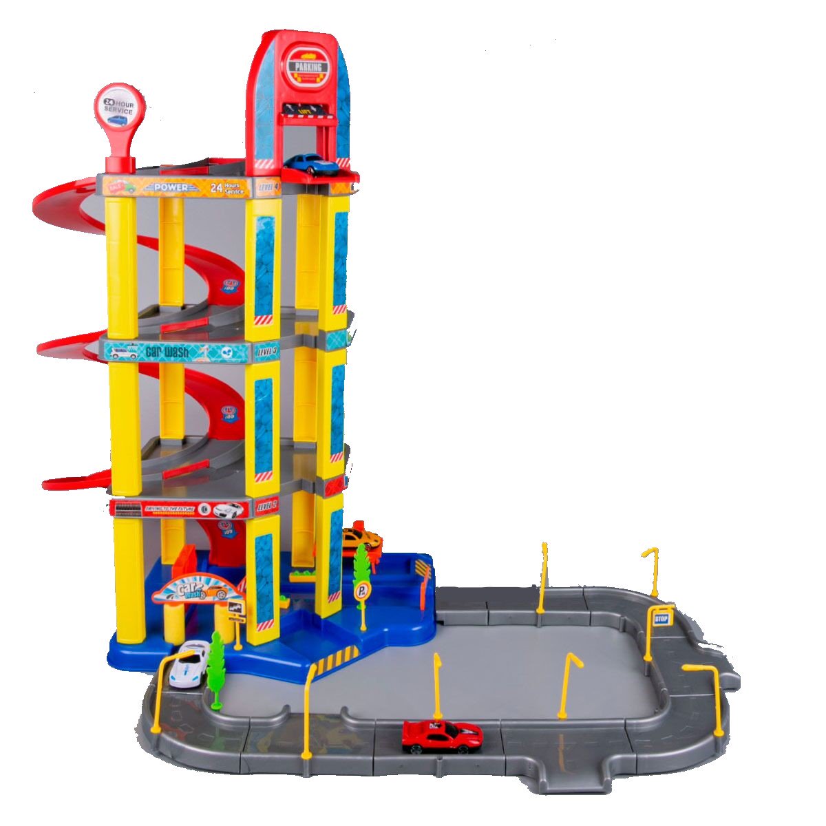 Игровой набор GuangWei Парковка Garage 4яруса+4машинки купить,NaN