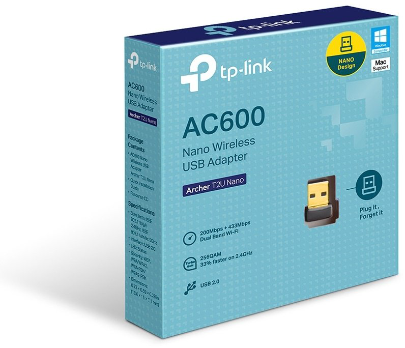 Wi-Fi адаптер TP-LINK Archer T2U Nano купить,9470
