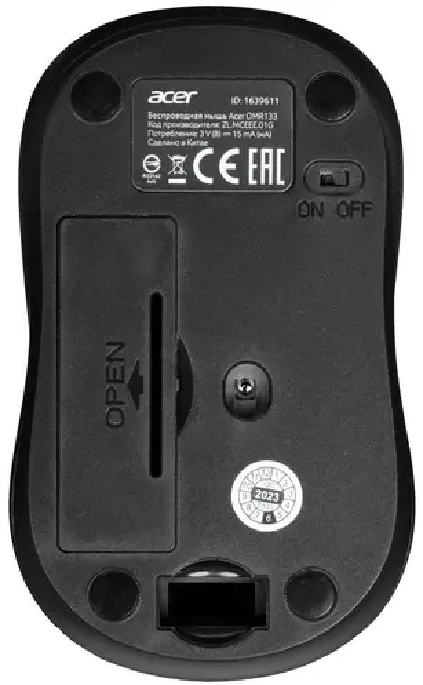 Мышь Acer OMR133 черный купить,NaN