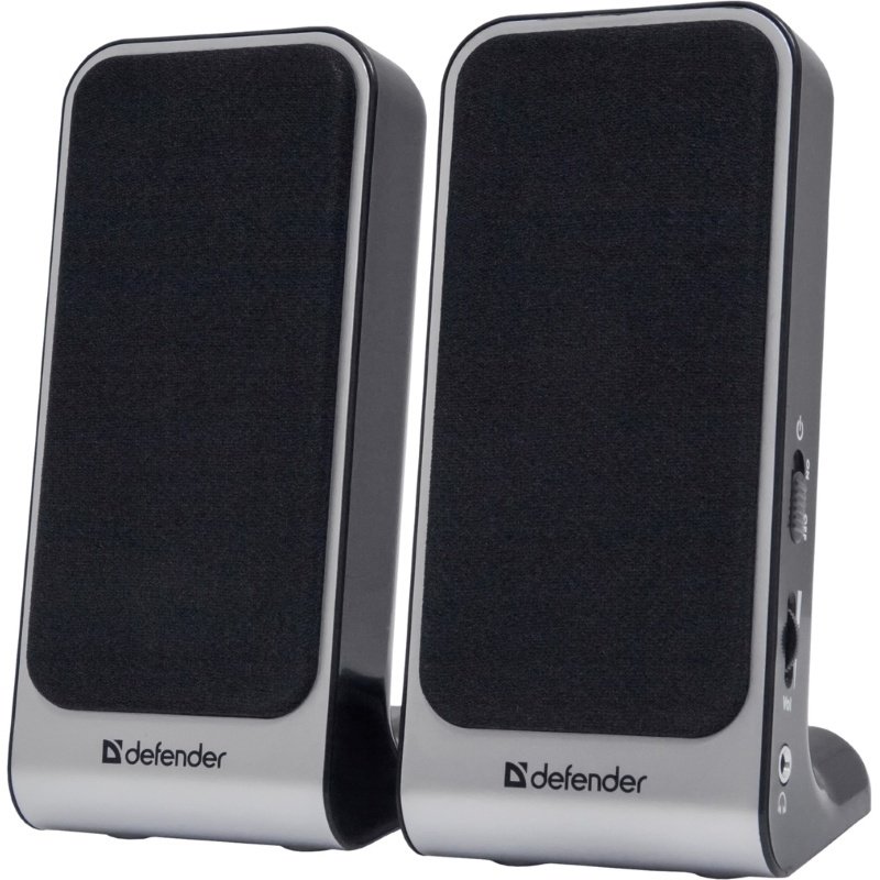 Компьютерные колонки Defender SPK-225 черный-серебристый
