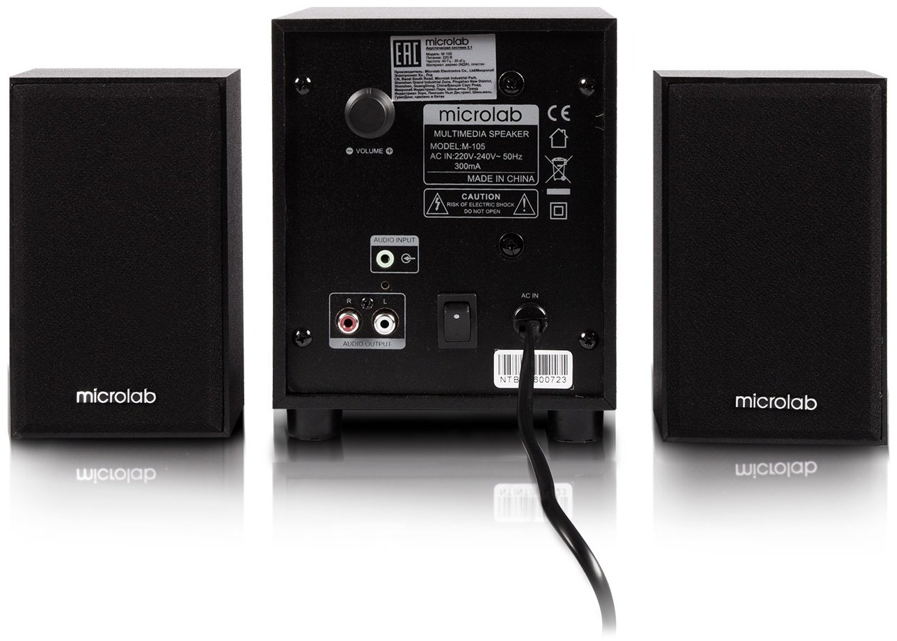Компьютерные колонки Microlab M-105 черный