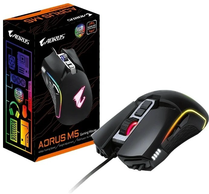 Мышь GIGABYTE Aorus M5 черный купить,NaN