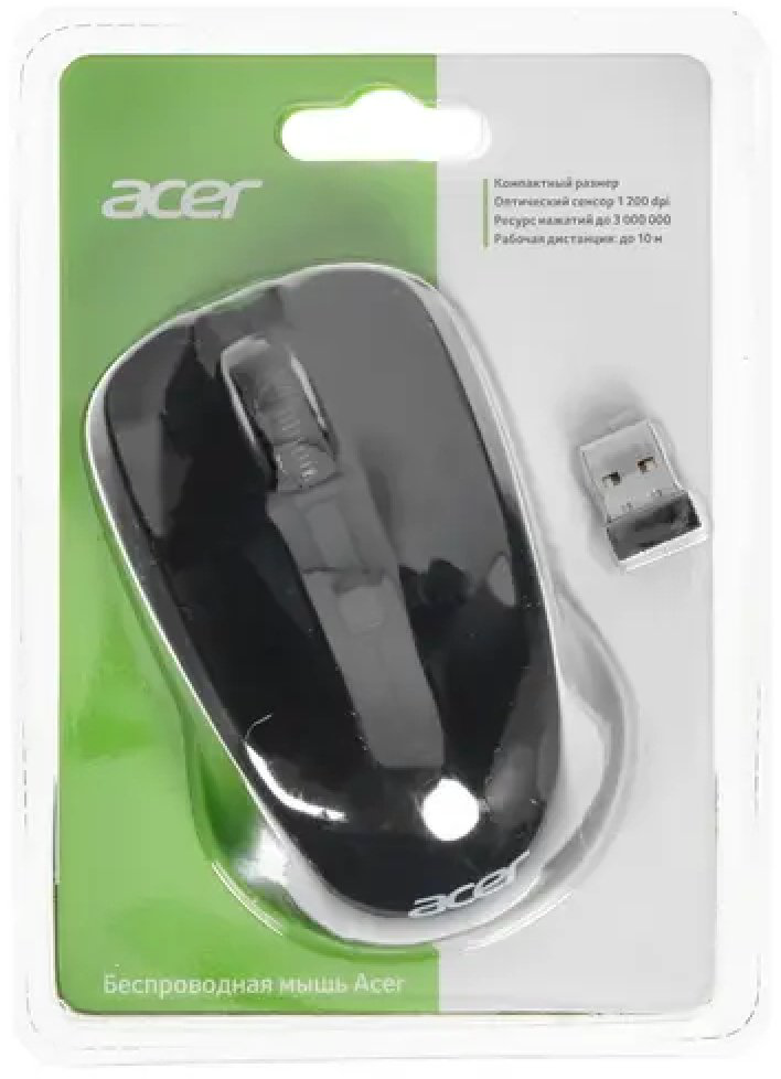 Мышь Acer OMR010 черный купить,NaN